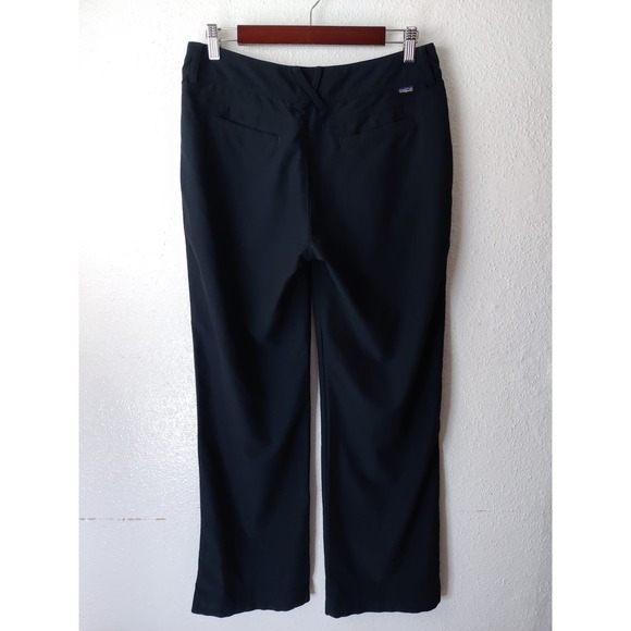 Patagonia Black Mystery Venga Rock Wide Straight Leg Womens Pants Size 8 - Picture 4 of 7